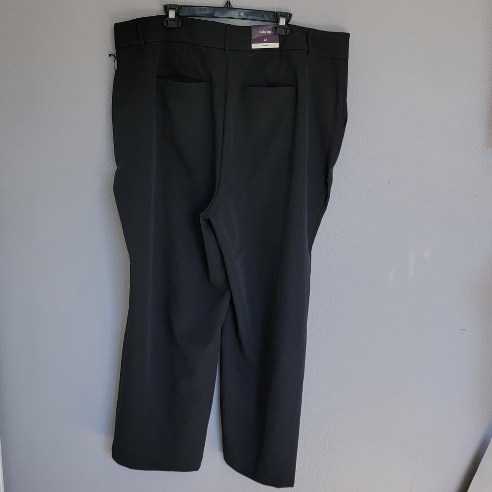 AVA & VIV   WIDE LEG BLACK PANTS/ SIZE 24. - Picture 2 of 9